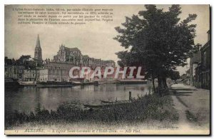 Old Postcard Auxerre Church of Saint Germain and Hotel Dieu