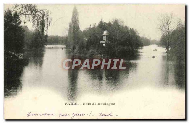 Old Postcard Paris Bois de Boulogne