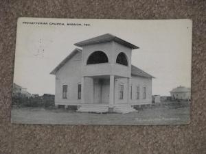 RPPC  Presbyterian Church, Mission, Texas, Pub. for Booth`s Pharmacy 1900`s