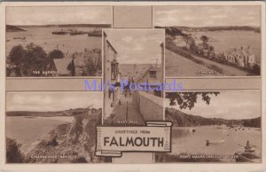 Cornwall Postcard - Greetings From Falmouth. Posted 1954 - RS37253