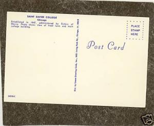 SAN XAVIER COLLEGE CHICAGO ILLL ILLINOIS Postcard
