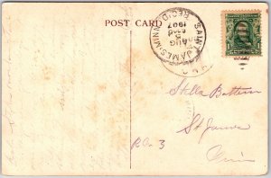 1907 First Presbyterian Church Estherville Iowa IA Parish Posted Postcard