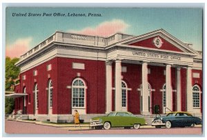 Lebanon Pennsylvania Postcard United State Post Office Building Exterior c1940's