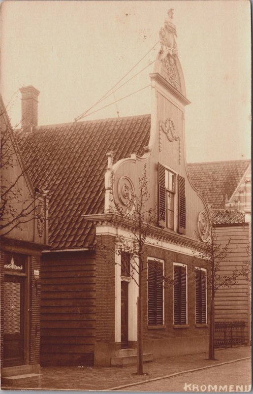 Netherlands Krommenie Oude Gevel Zaans Fotokaart RPPC C219