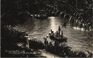 PC PHILIPPINES, ZAMBIOANGA, SWIMMING POOL, Vintage REAL PHOTO Postcard (b42923)