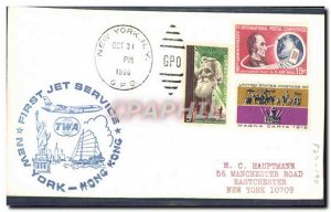 Letter USA First Jet Service New York Hong Kong China 31 October 1966