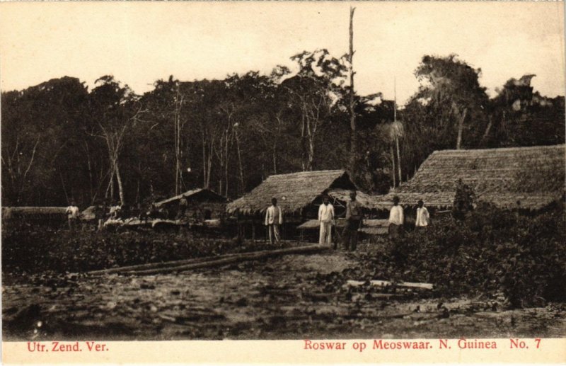 PC MISSIONARIES ROSWAR OP MEOSWAAR PAPUA NED. NW. GUINEA (a33667)