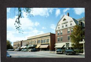 VT Main Street St Brandon Inn Hotel Vermont Postcard Old Cars