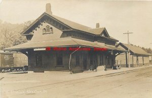 Depot, Vermont, Chester, RPPC, Rutland Railroad, Windsor County, Photo