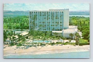 Americana Hotel Beach View San Juan Puerto Rico PR Chrome  Postcard B14