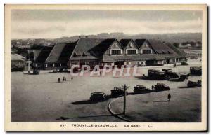 Old Postcard Trouville Deauville station