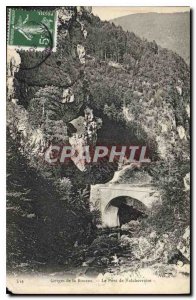 Old Postcard Gorges of the Bourne Bridge Valchevri?re