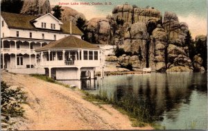 Postcard Sylvan Lake Hotel in Custer, South Dakota~1328