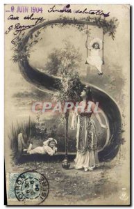 Old Postcard Fantaisie Letters Letter S Children