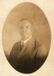 Vintage 1910's RPPC Postcard Studio Portrait Man in Suit Chicago Illinois