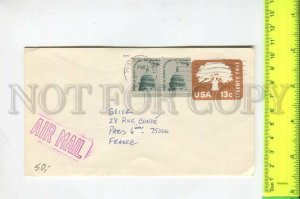 466656 USA embossed stamp Postal Stationery real posted postal COVER