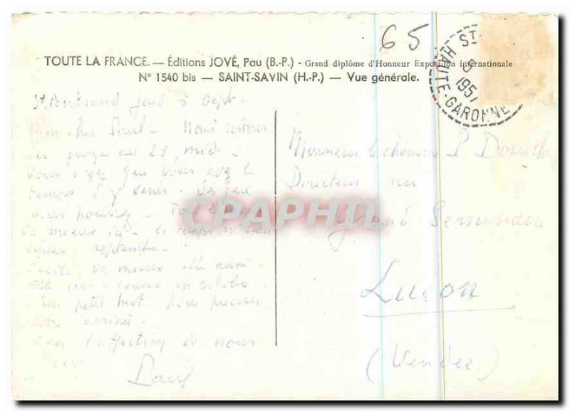 The Modern Postcard Any France Saint Savin HP General view