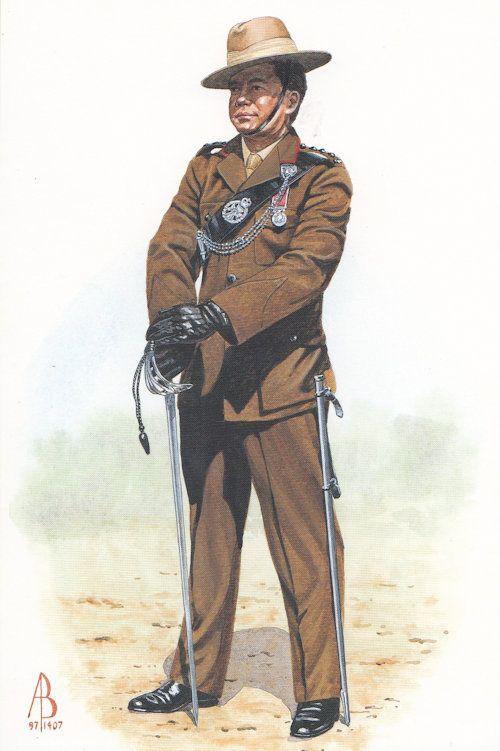 Captain Of The Royal Gurkha Rifles Dress Uniform Military Postcard