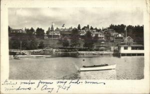 Bayville ME Shorefront Buildings c1910 Real Photo Postcard