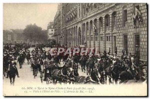 Old Postcard Sovereign d & # 39Italie in Paris The King and Queen of & # 39It...