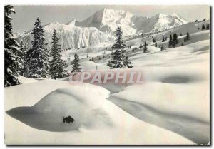 Postcard Modern Courchevel Savoie Biollay views of the Grand Bec and the Gran...