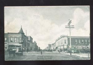 PARSONS KANSAS WHITE FURNITURE STORE DOWNTOWN VINTAGE POSTCARD OLD