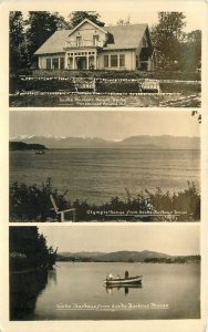 Canada BC 1930s Vancouver Harbor House RPPC Photo Postcard roadside 22-10687