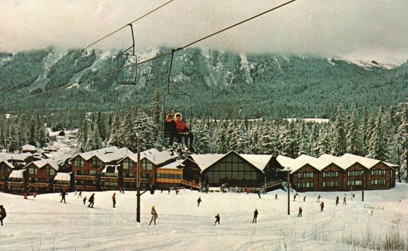Postcard Mt. Alyeska Nugget Inn Deluxe Accommodation Snow Ski Area Alaska