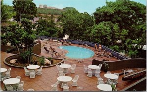 Tumon Beach Guam Continental Travel Lodge Swimming Pool Unused Postcard H34