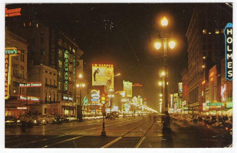 New Orleans, La, Canal Street At Night