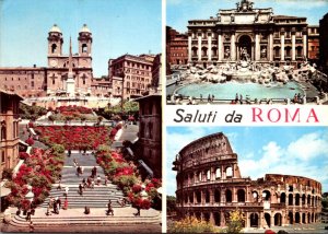 Italy Roma Rome Saluti da Roma Multi View 1971