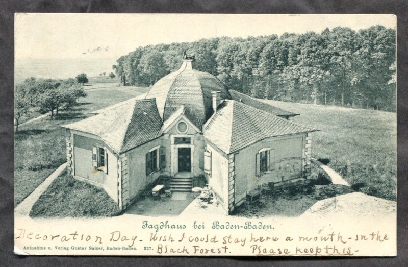 dc795 - OOS Germany 1903 Jagdhaus. Hunting House. Postcard