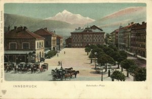 austria, INNSBRUCK, Bahnhofs-Platz, Railway Station (1899) Postcard