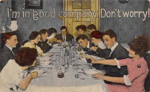 Comic Pun~I'm in Good Company~Don't Worry! Young People~Bad Table Manners~1913
