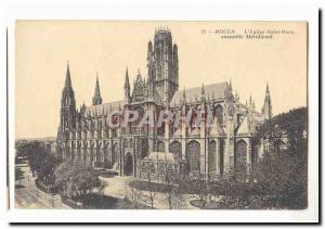 Rouen Postcard Old L & # 39eglise Saint Ouen set Meridional