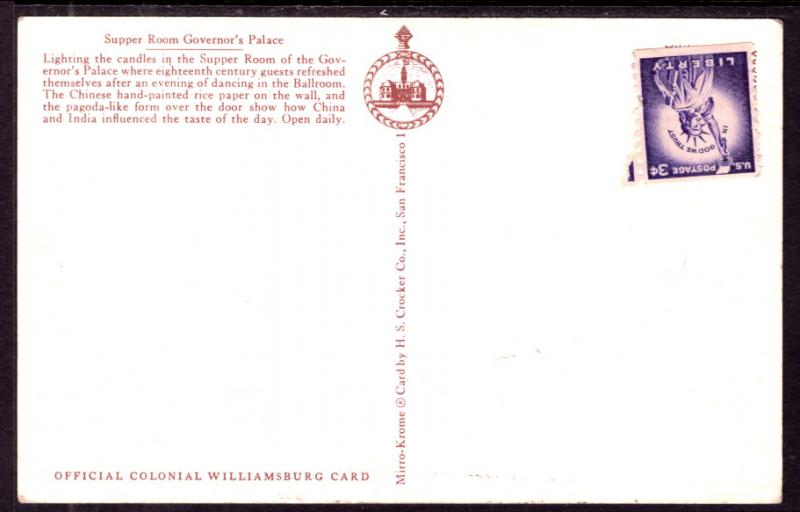 Supper Room Governor's Palace,Williamsburg,VA BIN