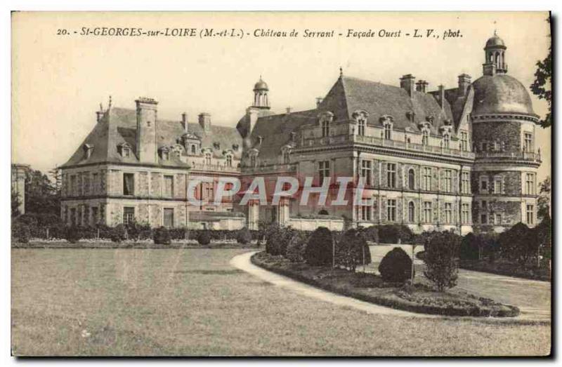 Old Postcard St Georges Sur Loire Chateau de Serrant