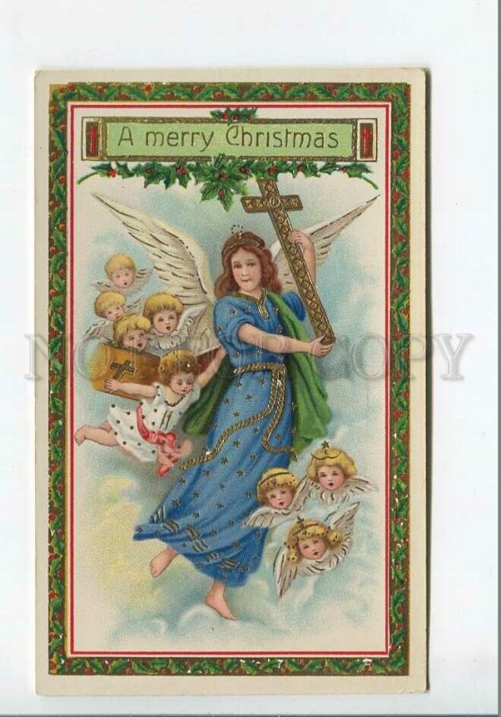 3185498 X-MAS Christmas Winged ANGEL Bible Vintage Colorful PC