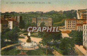 Postcard Old Saint Etienne Palace Square Arts