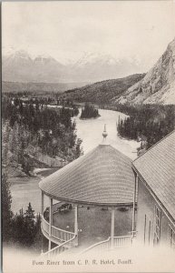 Banff Alberta Bow River from CPR Hotel Unused J. Howard Chapman Postcard G86