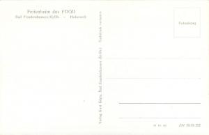 Germany Ferienheim des FDGB Bad Frankenhausen Hoheneck Kyffhauser Foto AK