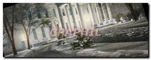 Old Postcard Washington DC the White House on a winter night & # 39s