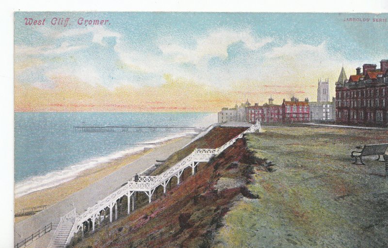 Norfolk Postcard - West Cliff - Cromer     A5353