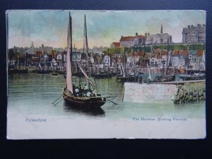 Kent FOLKESTONE The Harbour - Fishing Portion c1907 Postcard