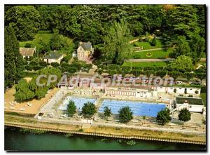 Modern Postcard Sable Sarthe pool and the public garden