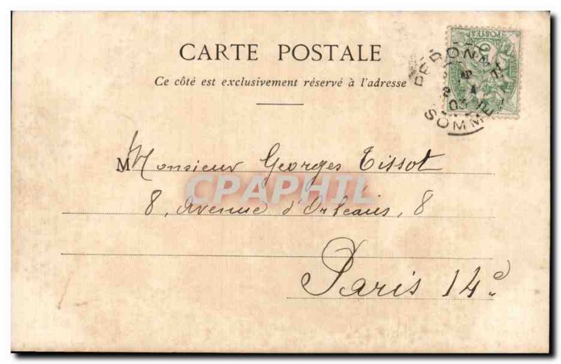 Postcard Peronne Old City Hall