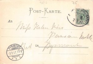 L020 Germany 1897 Heidelberg, panoramic view  vintage postcard