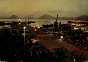 Greece Patras The Port By Night