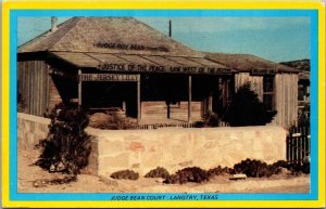 Judge Bean Court Langtry Texas Vintage Postcard C210