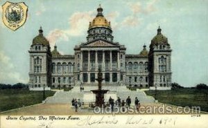 Des Moines, IOWA, USA United States State Capital Building Unused very light ...